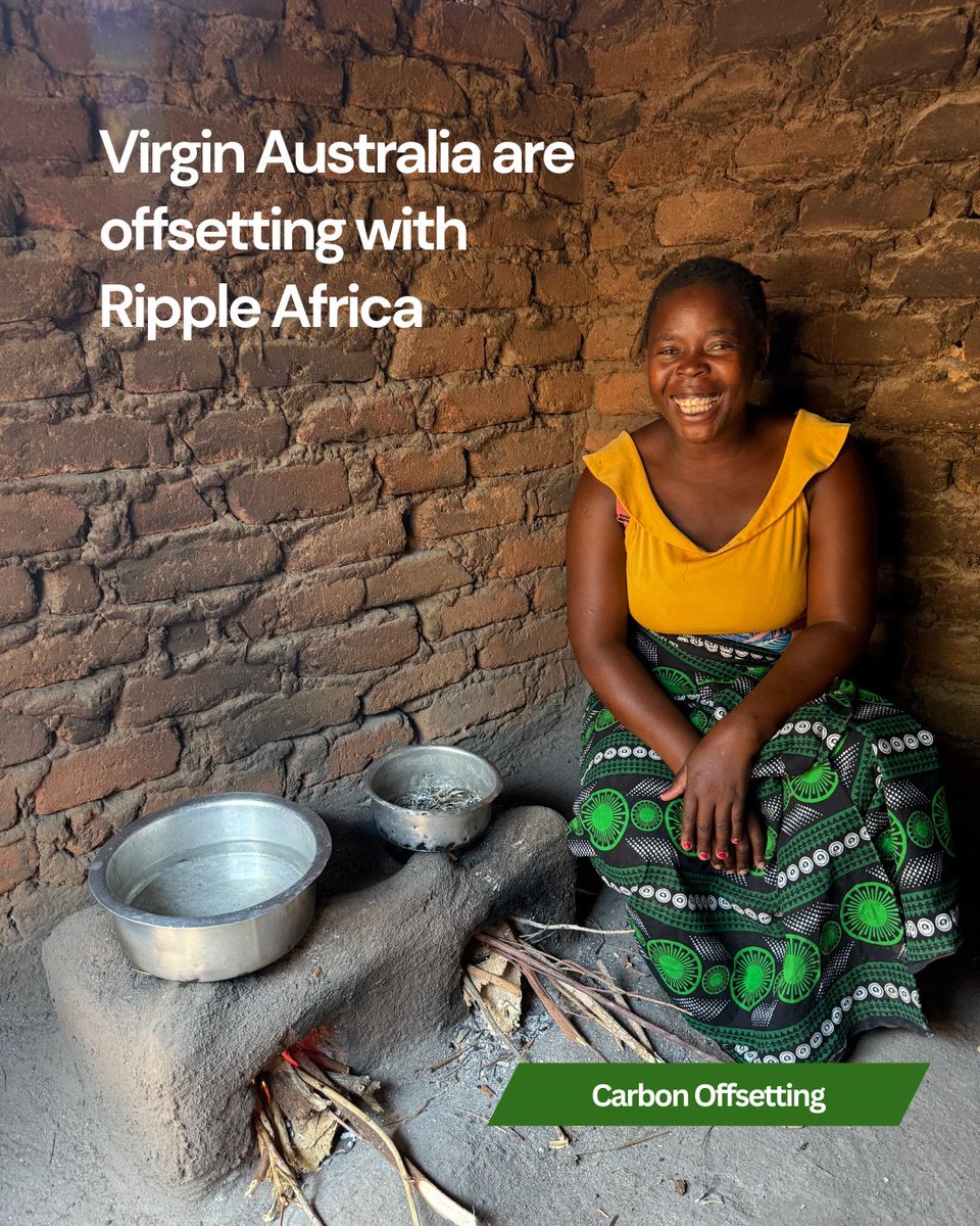 RIPPLEAfrica's tweet photo. We are thrilled to announce that Virgin Australia has purchased carbon offsets again through our fuel-efficient cookstove project✈️🌏
 
Their choice to support grassroots initiatives reflects how companies can help accelerate real, measurable climate progress.

@VirginAustralia https://t.co/Ihyk5dzEVS