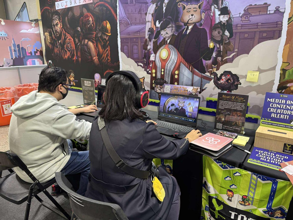 If you are in Taipei &amp; you want to try the demo of Moses &amp; Plato, our game will be at Toge Productions' booth at G-EIGHT this weekend! 🦊🔍

如果您在台北，並希望體驗《Moses &amp; Plato：Last Train to Clawville》的試玩版，本週末歡迎前往 G-EIGHT 的 <a href="/togeproductions/">Toge Productions 🌱</a> 攤位 🦊🔍