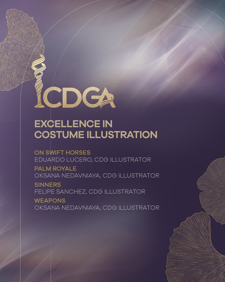Congratulations to the 28th CDGA nominees for Excellence in Costume Illustration!

#CDGA #CostumeDesignersGuild #CDG892 <a href="/CDGlocal892/">CDG Local 892</a>