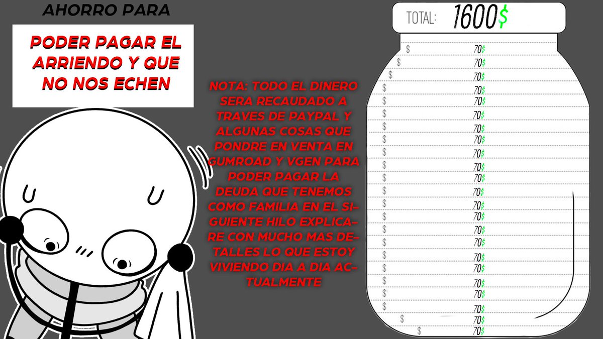 Navvyfx's tweet image. ⚠️Hola a todos, hoy comienzo una meta urgente para poder pagar el arriendo y evitar que nos echen.⚠️

Estamos enfrentando una situación muy difícil como familia.

✨Por favor ayúdame difundiéndolo con un RT✨

⬇️HILO CON CONTEXTO Y LINKS DE DONACIÓN ABAJO⬇️
#VtuberES #Vtuber