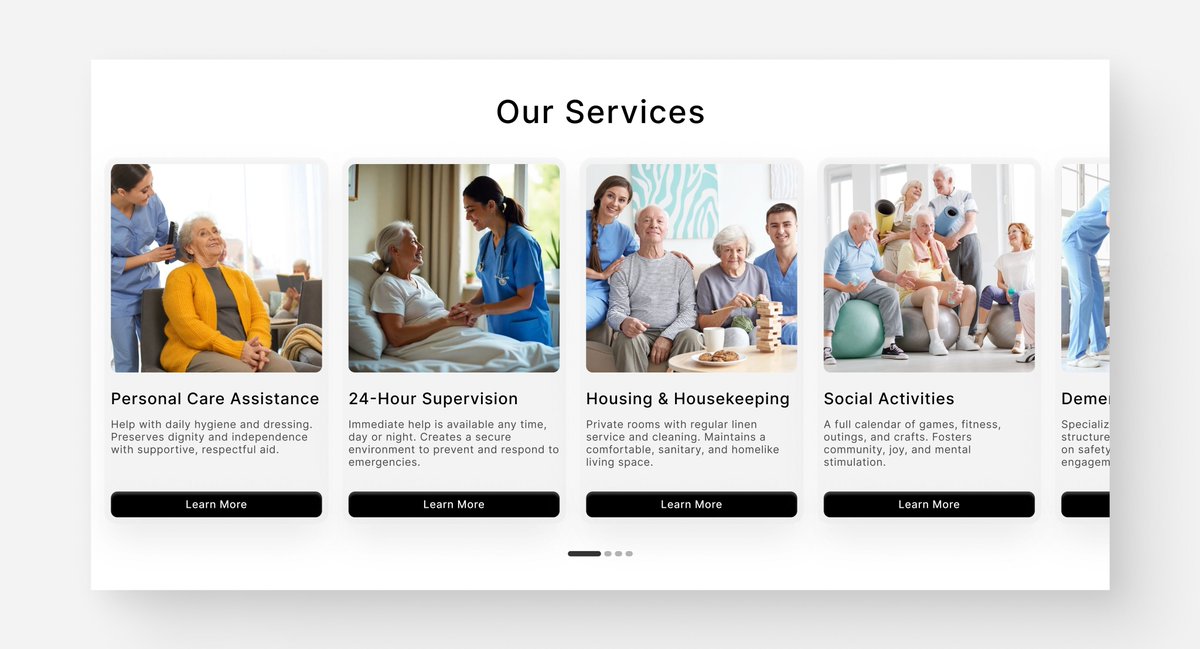 0xPneuma's tweet photo. Seniors Home Website—Services Section 

#Seniors #Services #Healthcare #UIUXDesign #Design https://t.co/Lya0Yuo6Cs