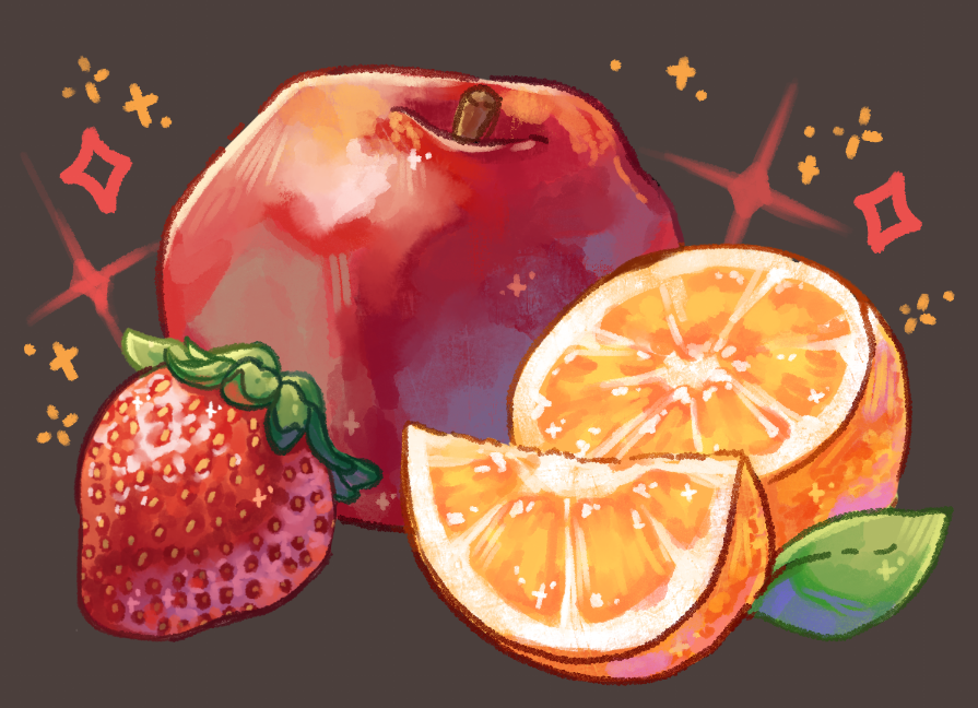 painting fruits!!! ✨🍓