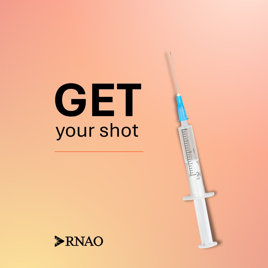 Ontario's health system is overwhelmed as #influenza cases continue to increase.
RNAO encourages everyone to #GetVaccinated to protect themselves and others during the winter months.

#GetYourShot: Ontario.ca/page/vaccines