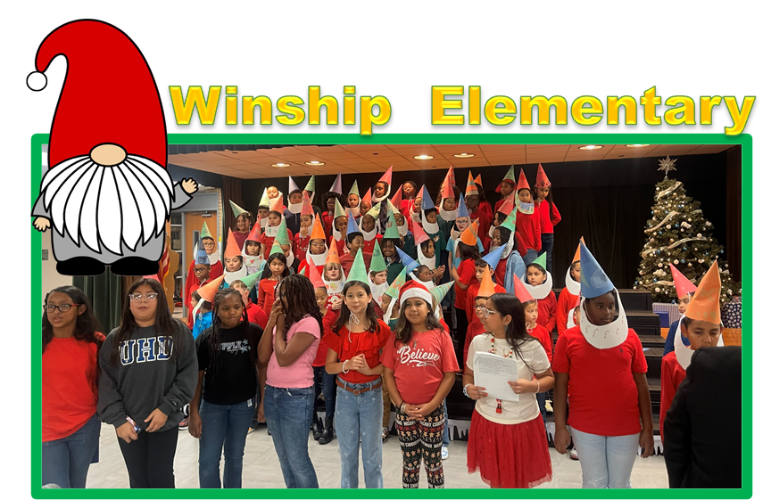 BecomingDrTodd's tweet photo. The Winship 3rd Grade Winter Program was a BLAST! CHEERS to Elijah Oritz, music teacher, for organizing an entertaining program! #StudentFocused #Gnomes #EmpowersOthers @SpringISD @WinshipES https://t.co/Kz6ORdmO0Z