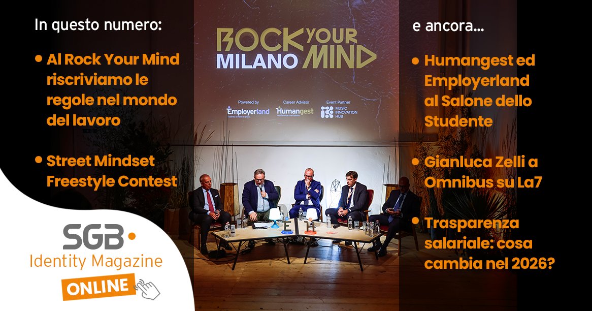 🎉 𝐄̀ 𝐨𝐧𝐥𝐢𝐧𝐞 𝐢𝐥 𝐧𝐮𝐨𝐯𝐨 𝐧𝐮𝐦𝐞𝐫𝐨 𝐝𝐢 𝐒𝐆𝐁 𝐈𝐝𝐞𝐧𝐭𝐢𝐭𝐲 𝐌𝐚𝐠𝐚𝐳𝐢𝐧𝐞! 
 👉 sgbholding.it/identity-magaz…

Con questa edizione, concludiamo il 2025 raccontandovi le iniziative del nostro Gruppo e anticipando i temi chiave del prossimo anno. 
 
✨ Sfoglialo ora!