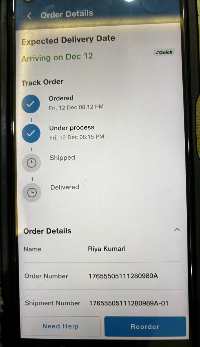 Ritiksharma167's tweet photo. Hi @JioMart @JioMart_Support , i ordered few groceries things , it has been 1 hr ,my order didn’t shipped yet . I need this groceries urgently that’s why i order from so called quick(10-30) min. This is the quick delivery you guys are serving? https://t.co/yqvqx9yVTa