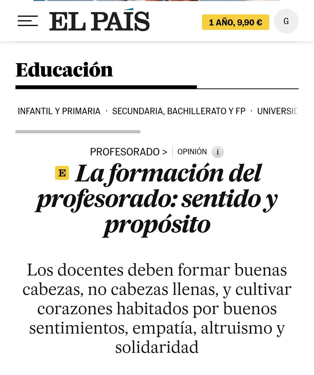 La bazofia buenista de <a href="/elpaiseducacion/">EL PAÍS Educación</a> resulta insufrible. Frases motivacionales huecas para crear burros bondadosos y manipulables.