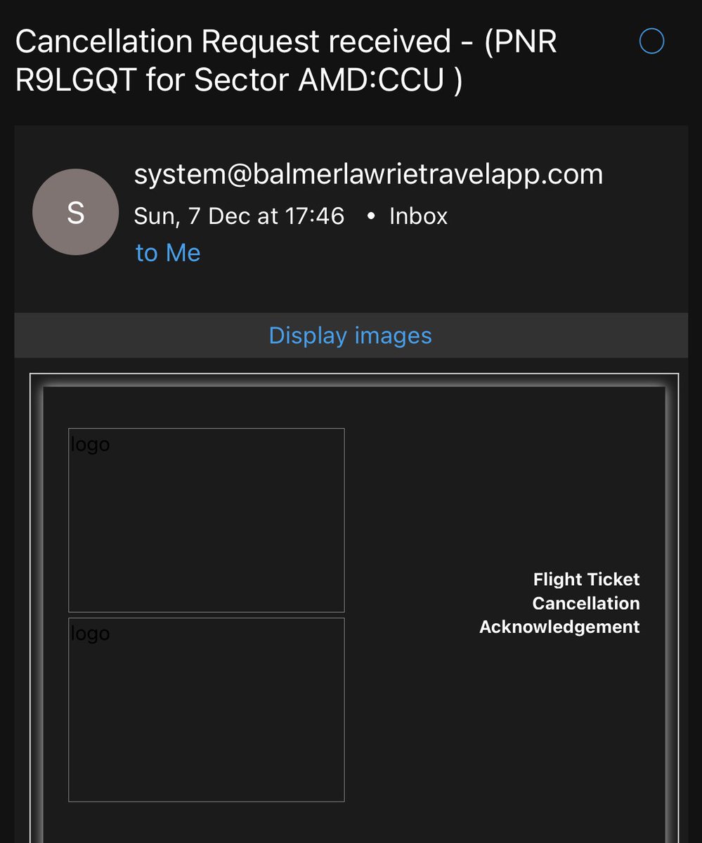 ankitamondal08's tweet photo. As in the previous case, I have still not got any refund for my cancelled flight from AMD to CCU scheduled on 12th December, 2025…

@MpRammohannaidu @MoCA_GoI @IndiGo6E https://t.co/gBCrU4dhzz