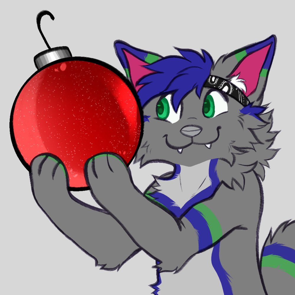 Who wants to decorate? 😁🎄❄️

🖼️: <a href="/ROCKABILLYGHOST/">✧VAL✧ COMMS CLOSED!</a> 

#furry #furryart #furryfandom #fursuitfriday