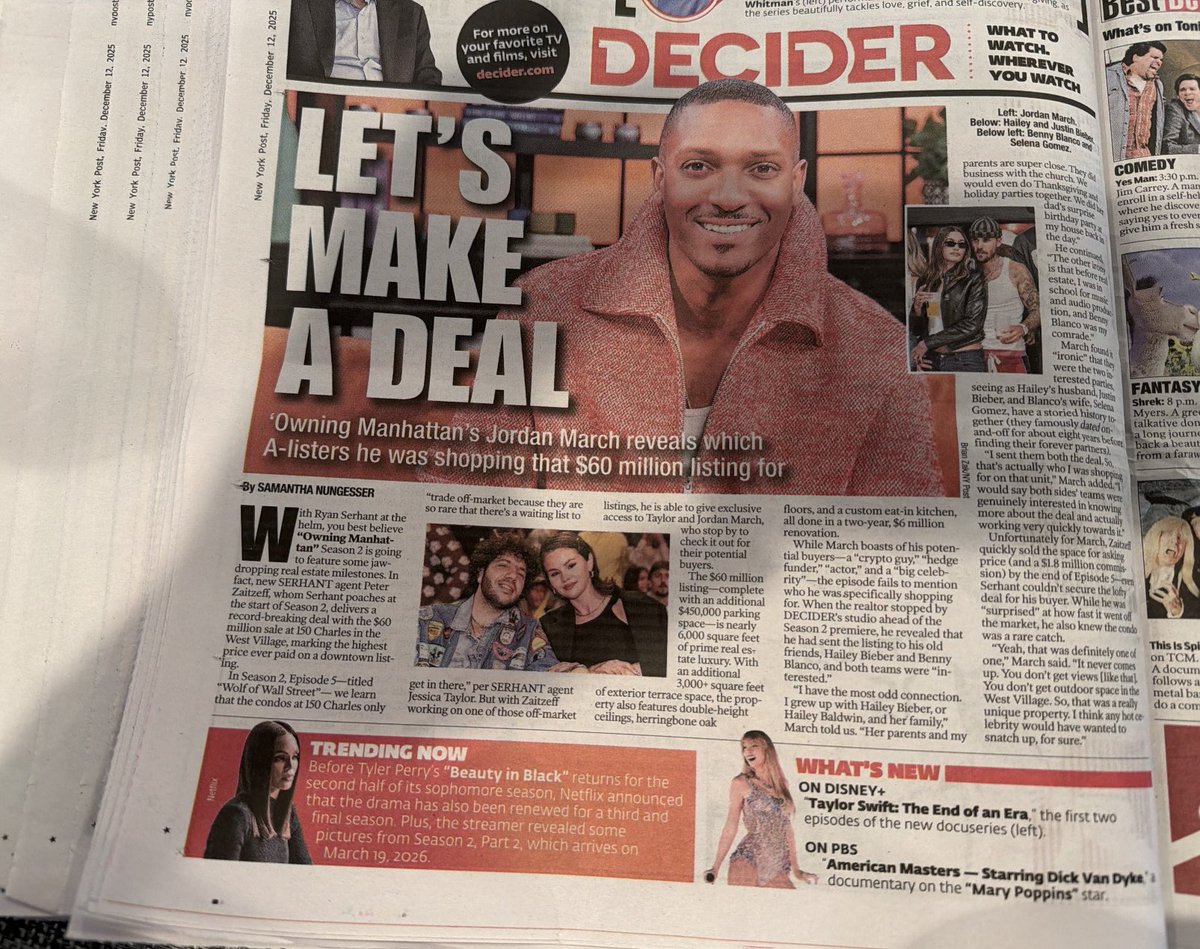 ImJordanMarch's tweet photo. In today’s hard copy of NY Post for 150 Charles which sold for $60,000,000. #OwningManhattan https://t.co/JIiZhffMWk