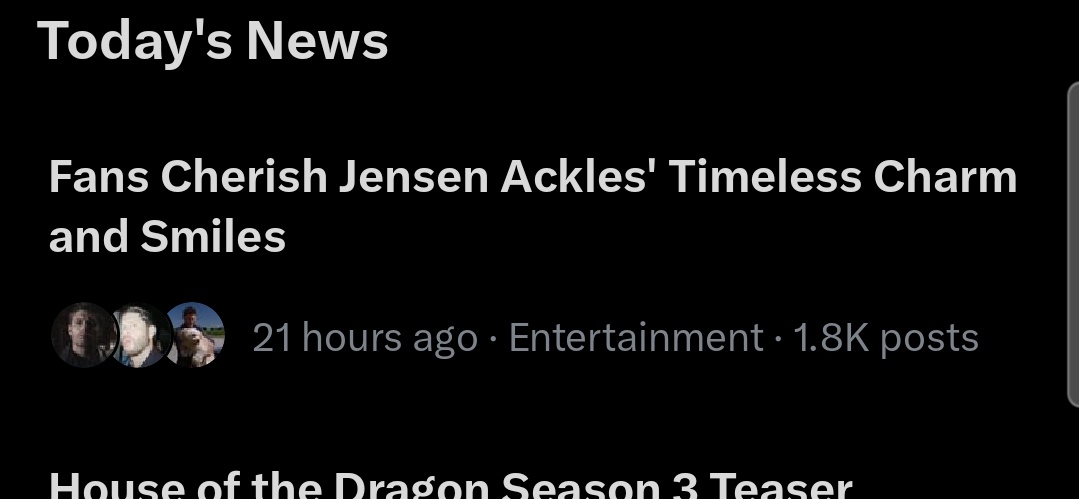 Jensen Ackles trending just bc he's cute and charming, how true