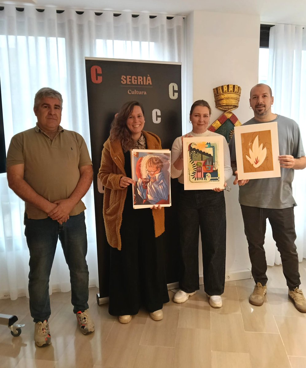 CCSegria's tweet image. Olga Cortadelles i Iona Escarré, guanyadores del 6è Premi d’Il·lustració del Segrià. El segon premi ha estat per Patrícia Solé. Més informació: segria.cat/arees/cultura/…