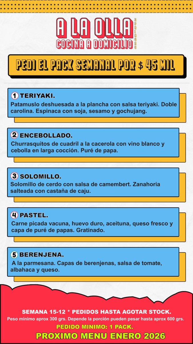 Se van las últimas viandas del año! 🤶🏻

Stock limitado ~ Envíos solo Caba