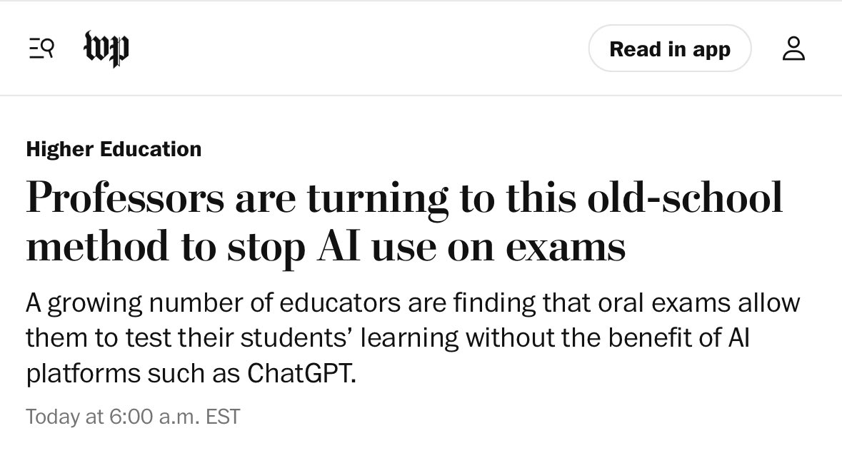 RT @sfmcguire79: Una consecuencia no deseada de la IA podría ser restaurar el rigor en los cursos de humanidades.