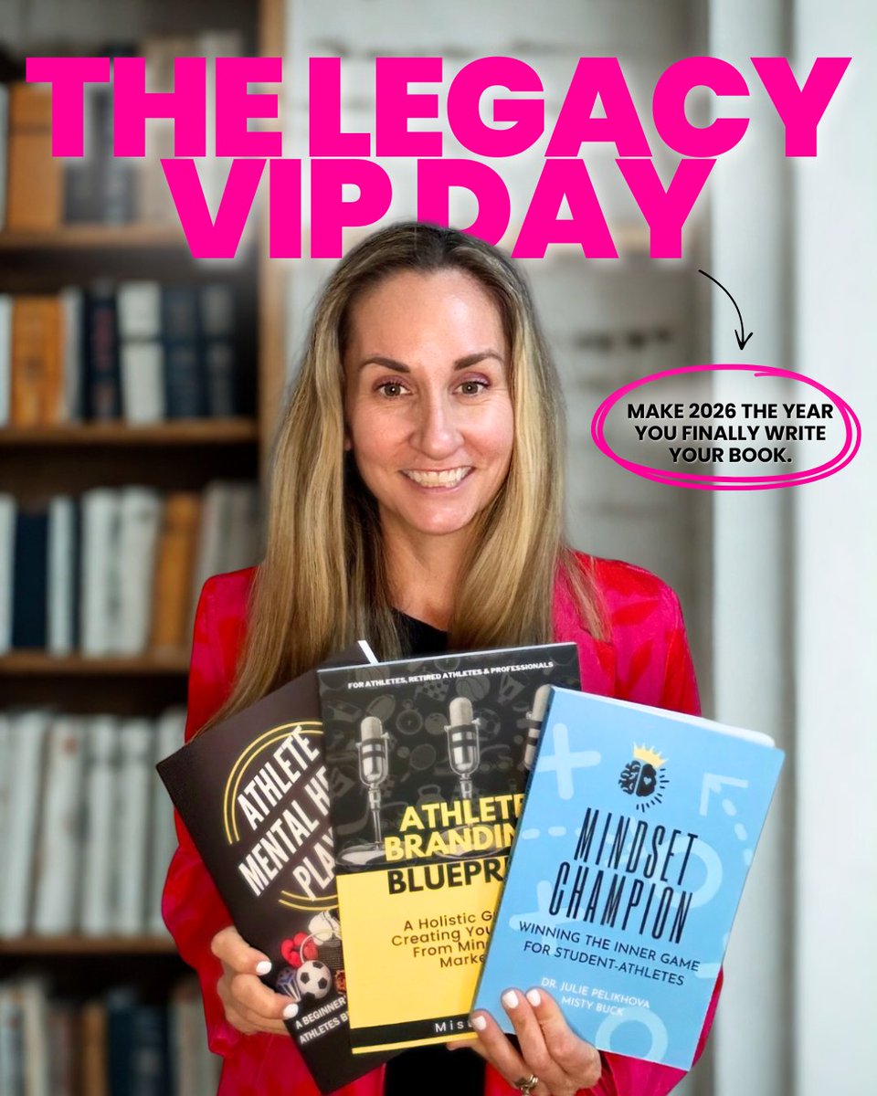 Have a nonfiction book idea you want to bring to life in 2026? 📚
Misty Buck is opening The Legacy VIP Day: a focused session to help you clarify your message, build your outline, and create a writing plan.
Only 3 spots available. Book a 15-min call.

calendly.com/misty-buck-/15…