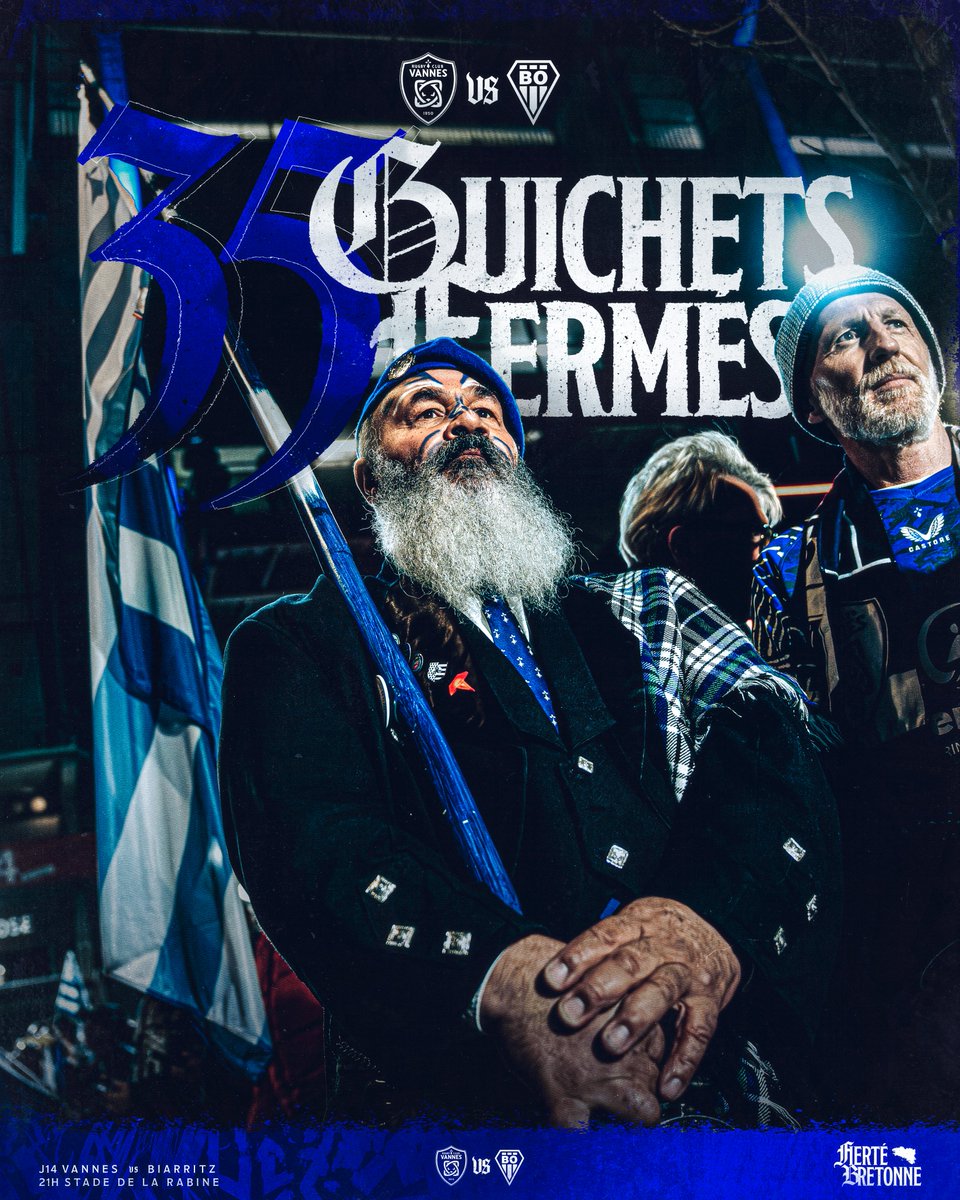 𝟑𝟓𝐞 𝐠𝐮𝐢𝐜𝐡𝐞𝐭𝐬 𝐟𝐞𝐫𝐦𝐞́𝐬 🔥

Un stade plein à craquer pour la dernière de l'année 💙

#FiertéBretonne