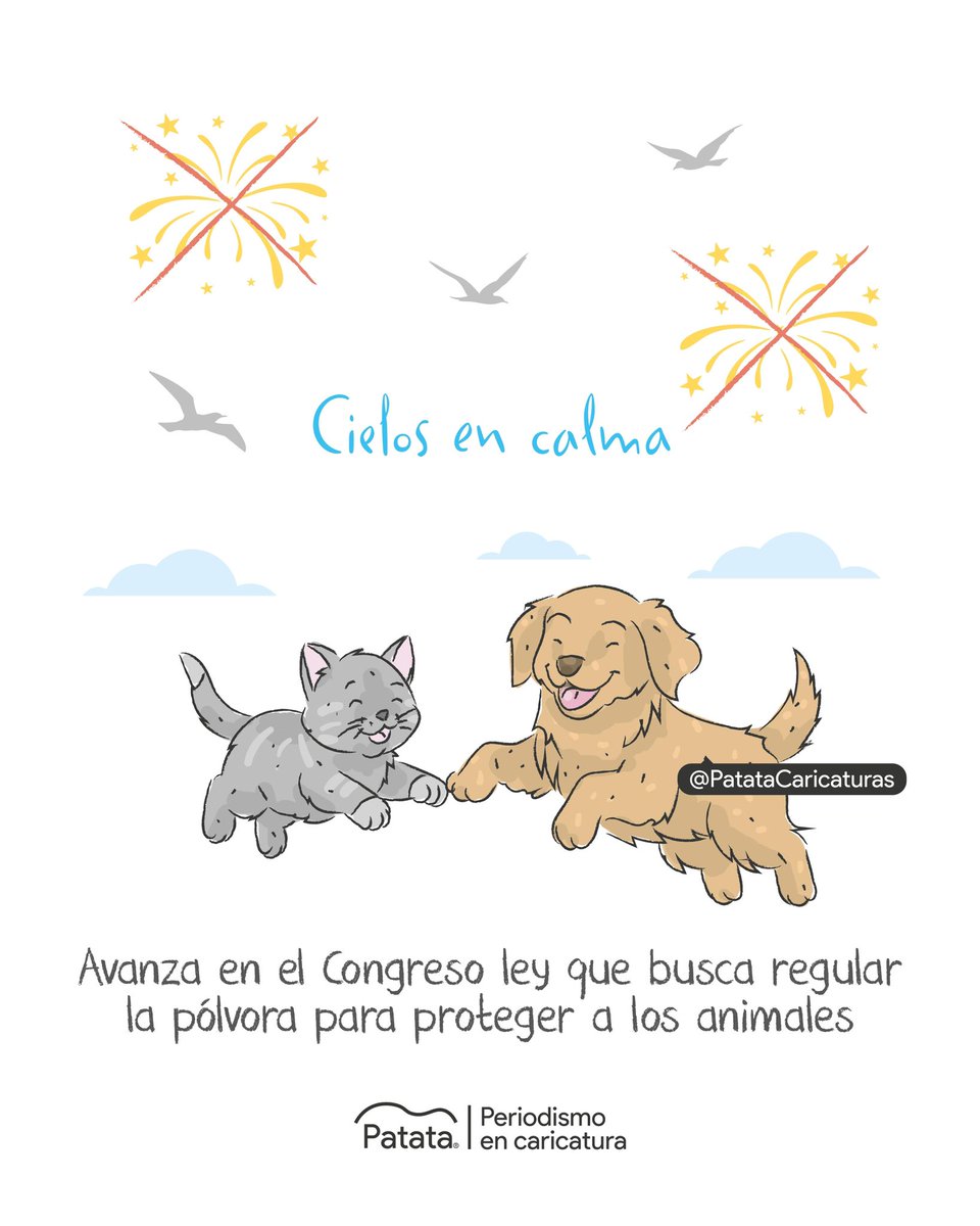 PATATAdibujo's tweet photo. Todos podemos convivir en tranquilidad. Avanza proyecto que busca regular la pólvora para proteger los animales ✨🐾
🧵 https://t.co/cBmbWU5VoX