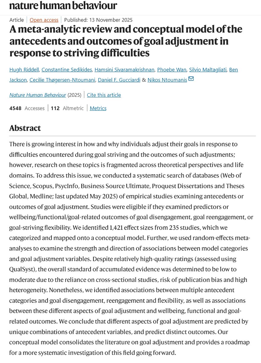 Success is not about finishing everything you start. It’s about knowing when to grit and when to quit.

235 studies: When people adjust their goals and plans in the face of challenges, they make more progress—and feel less depressed and anxious.

The ultimate flex is flexibility.