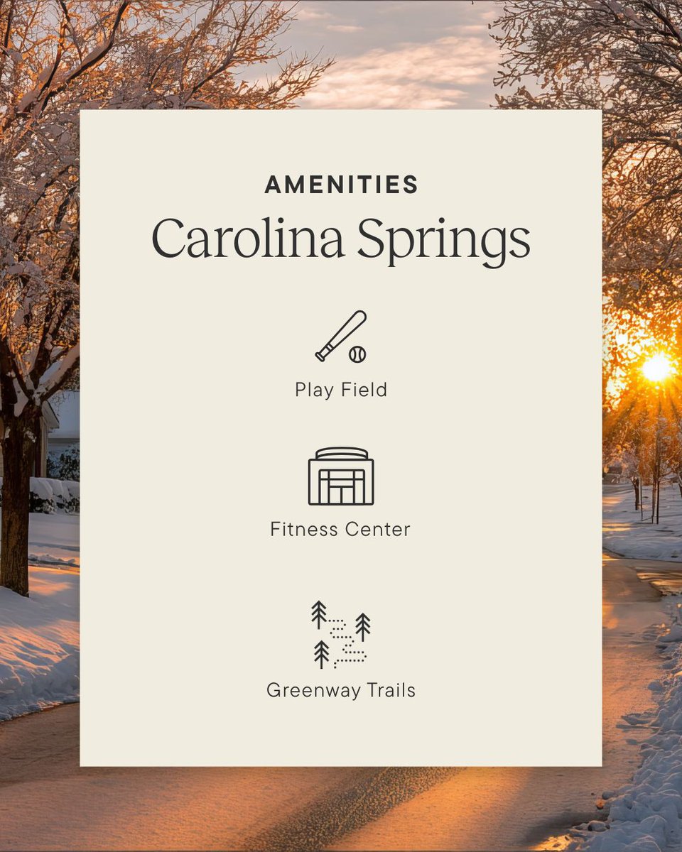 Happy Saturday! ☀️ Today’s community spotlight shines on Carolina Springs in Apex, NC - a vibrant master-planned community featuring thoughtfully designed townhomes and single-family homes.

📲 919-337-9420
🔗 Link in bio or spr.ly/6015CEHp1 

#CarolinaSprings