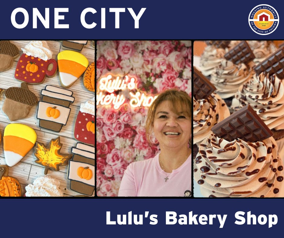 One City Spotlight: Lulu's Bakery Shop

Located in South Tacoma, Lulu's Bakery Shop is owned and operated by Lourdes Hernandez. Baking is her passion, and her talent shines through in the form of decadent cakes, cookies, and more! Stop by Lulu's and see for yourself!