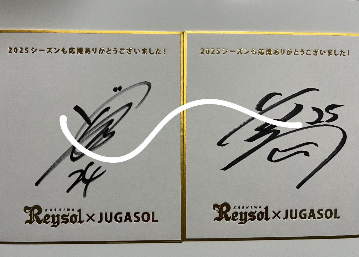 ゆるぼ】柏レイソル 選手会チャリティーくじ ファン感 サイン色紙 交換