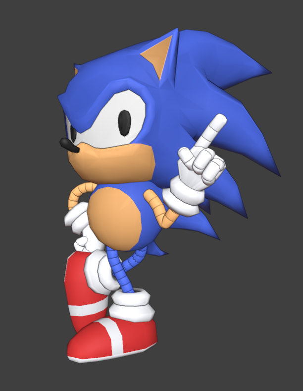 look at my very CLASSIC sonic model i made²