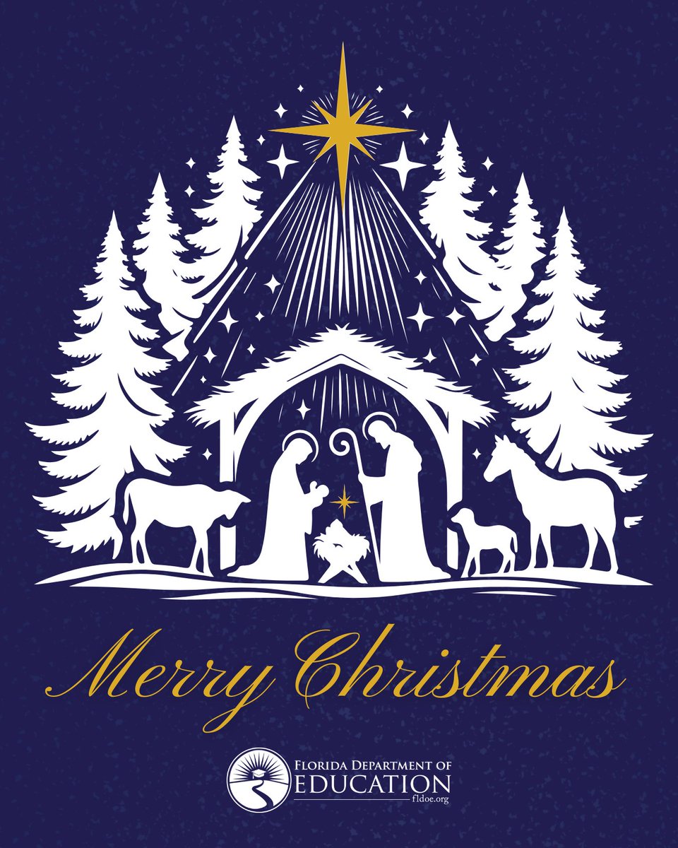 EducationFL's tweet image. Joy to the world, the Lord has come! Wishing Florida families a very Merry Christmas.