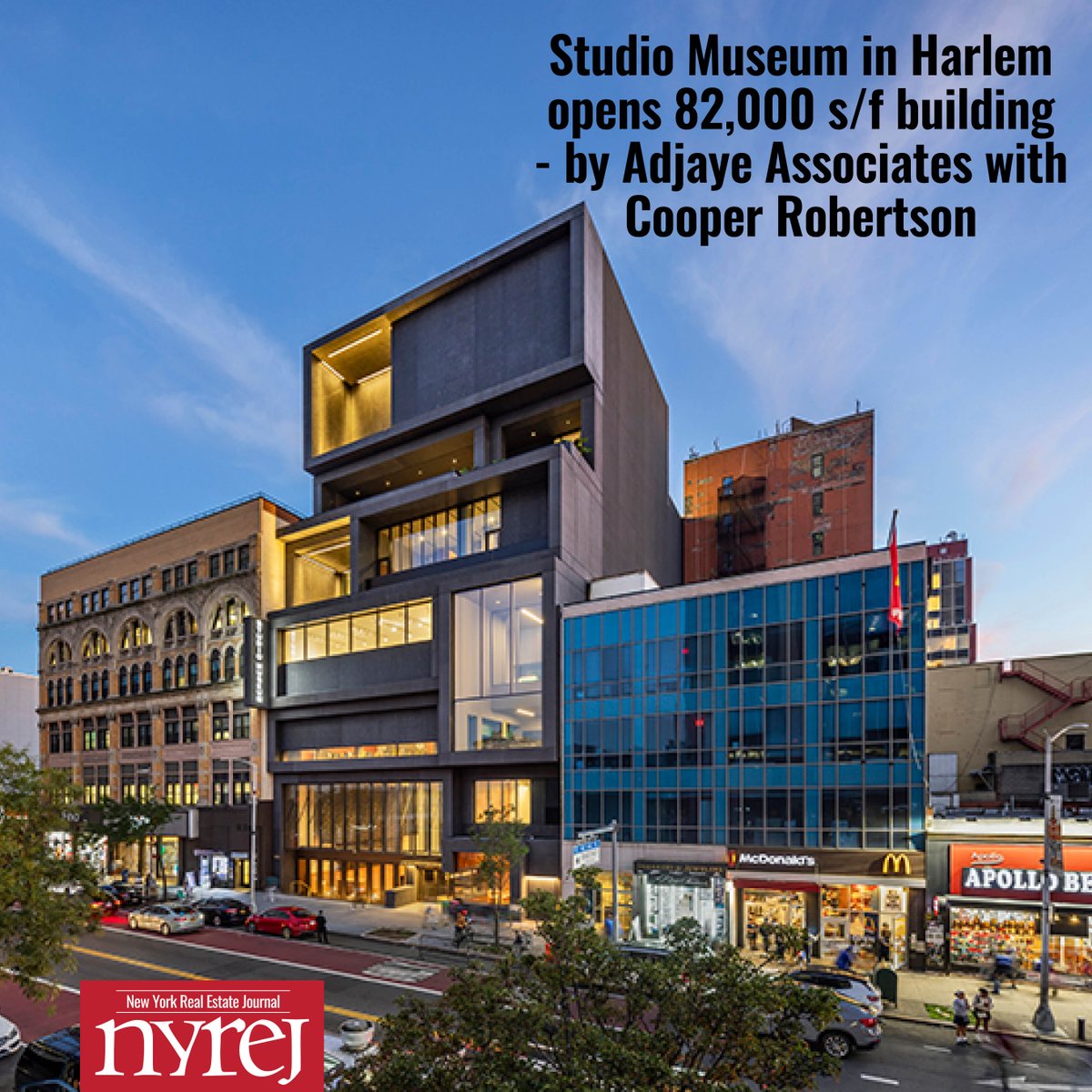Studio Museum in Harlem opens 82,000 s/f building - by Adjaye Associates with Cooper Robertson - Read More here: hubs.la/Q03X-yc00 #NYREJ #commercialrealestate
