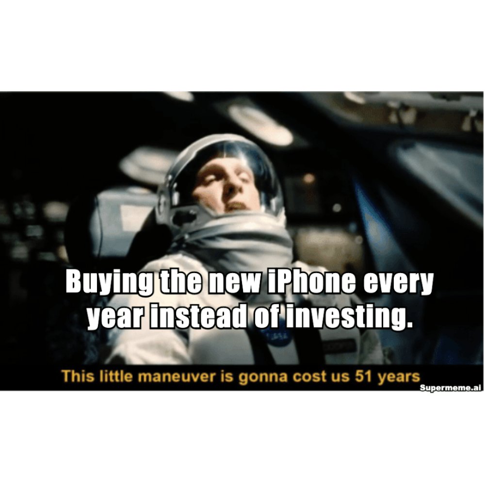 When iPhone is life 💅

#FunnyMoneyFridays #FinancialMemes