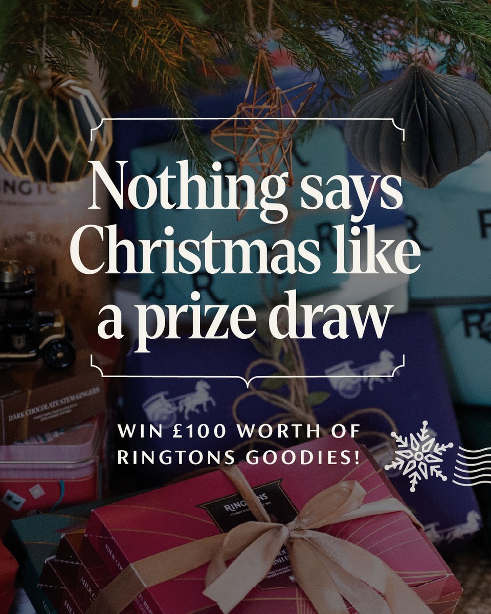 Ringtons's tweet image. Fancy a chance to win over £100 worth of Ringtons treats just in time for Christmas?
Our Christmas Prize Draw is still open, but not for long… follow the link for you chance to win.

ringtons.co.uk/pages/christma…