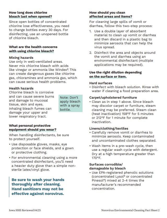 🤢🦠 NOROVIRUS ALERT: What Parents Should Know 🦠🤢
Norovirus is the “stomach bug” that spreads FAST—especially during the holidays.

Symptoms: vomiting, diarrhea, stomach cramps, nausea.
How it spreads: contaminated hands, surfaces, food, or close contact.

Please see below-