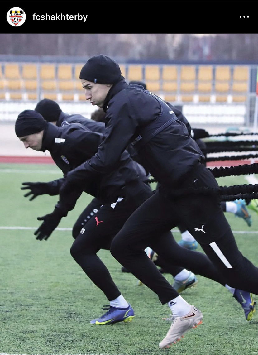 Strength and speed training of <a href="/fcshakhterby/">FC Shakhtyor Soligorsk</a> players tracking with accurate GPS from <a href="/ThePowerTracker/">gpexe</a>