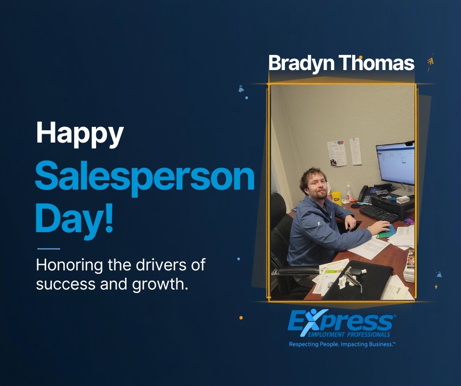 ButteExpressPro's tweet image. Happy National Salesperson Day!! #NationalSalespersonDay #ExpressEmployment #TeamAppreciation