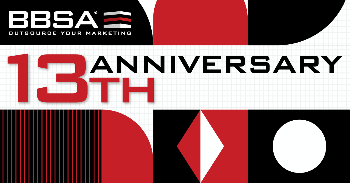 BBSA Marketing turns 13 today. Upwards and onwards. 🎂