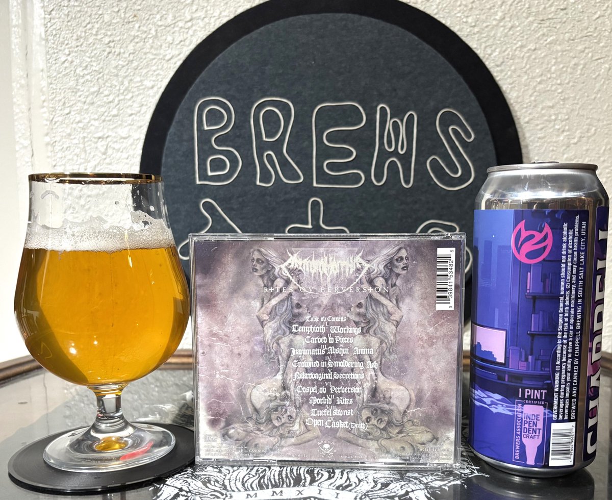 #Antropomorphia "Rites Ov Perversion" &amp; #ChappellBrewing Miso Sour After Soaking Tart Ale     brewsandtunes.blogspot.com/2025/12/decemb…