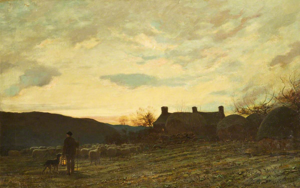 RT @cmtirion：圣诞黎明
查尔斯·波特
（英国，1832–1907）
布面油画