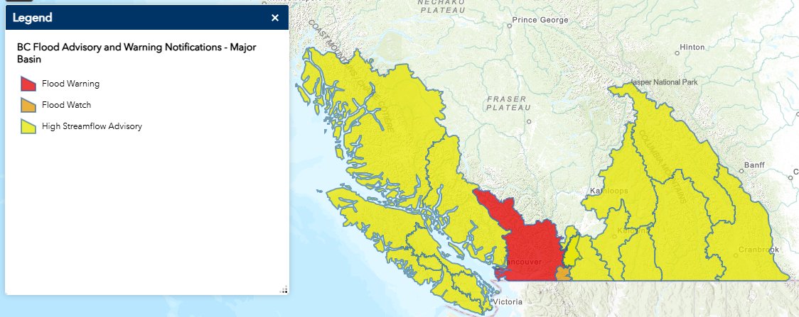 EmergencyInfoBC's tweet image. The #BCRiver Forecast Centre has UPGRADED a Flood Watch to a Flood Warning for the Fraser Valley East including Sumas River and Chilliwack River, including:
• The potential for spillover from the Nooksack River.
• Lower Fraser tributaries including the #Chilliwack, Skagit &amp;amp;…