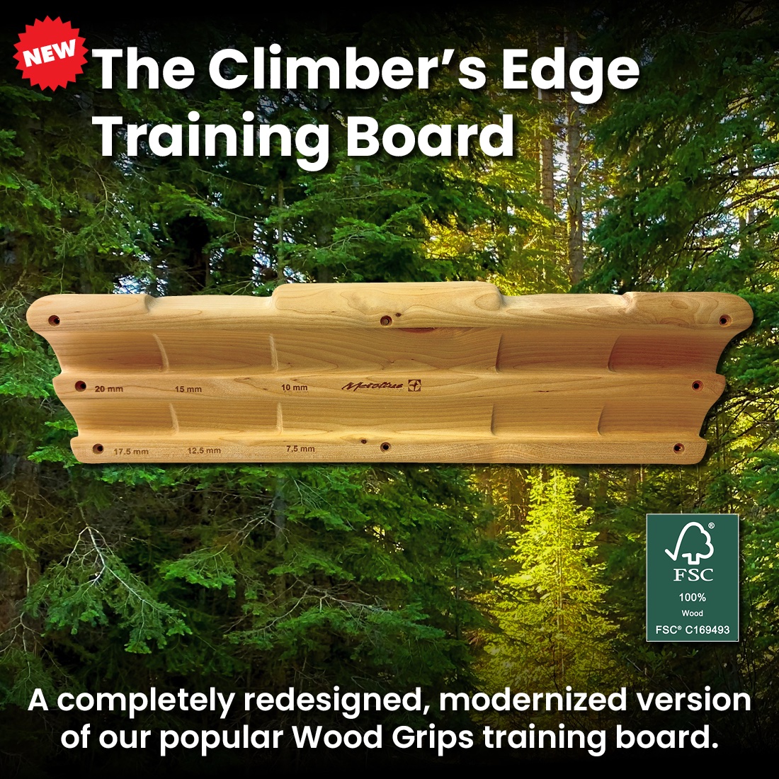 Climbers Edge Board is a completely redesigned, modernized version of our popular Wood Grips training board. It looks great in any room in the house.
metoliusclimbing.com/climbers-edge-…