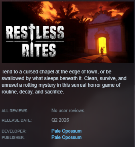 pale_opossum's tweet image. 🚨BREAKING NEWS: In an unexpected turn on events, it turns out the mysterious #TheGameAwards statue in the Mojave Desert was actually an elaborate ad for the brazilian indie game RESTLESS RITES, which is coming soon on #Steam! Who could see that coming!?