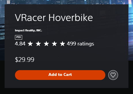Well, well, well... who'll be lucky #500 on PSVR2's <a href="/VRacerHoverbike/">VRacer Hoverbike</a> 👀