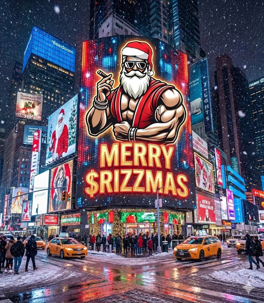 rizzmascto's tweet photo. We are now officially live on Times Square❤️🚀

Our billboard will show on the 23rd minute of every hour for the entirety of today😎

Where to see the billboard: go to 1560 Broadway, stand in Duffy Square and look right above the Pelé store! https://t.co/sytmFALKvB