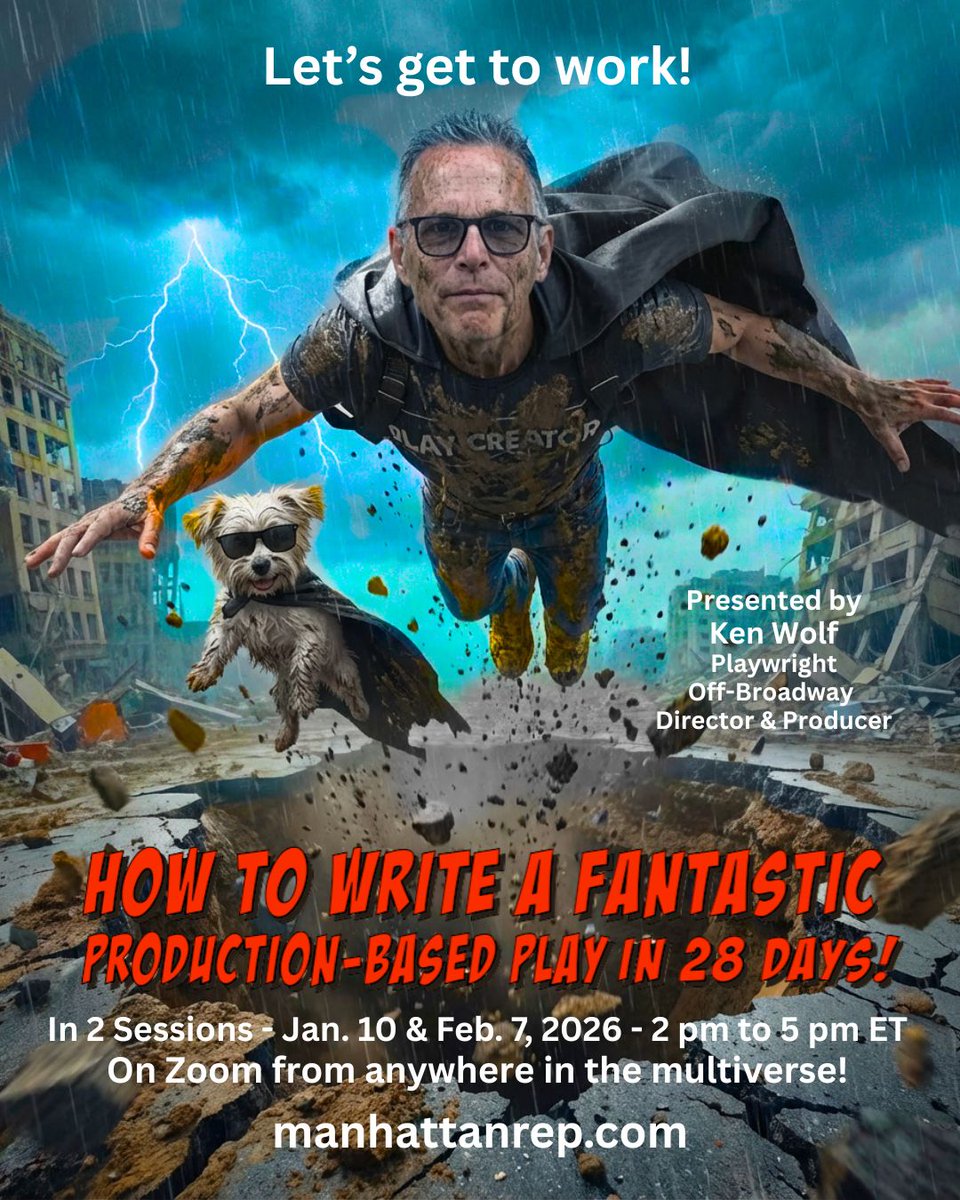 ManhattanRep's tweet image. LEARN TO FLY!

manhattanrep.com/28dayplay

#playwriting #plays #drama #comedy #writing #stage #play #betterway #fun #manhattanrep #success  #Playwrights #producers #actors #kenwolf #NewYorkCity