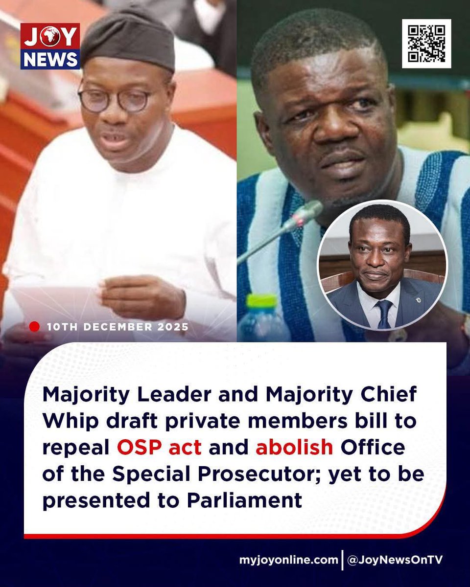 In the morning, the President plays good cop that it’s premature to scrap OSP. By 3pm his majority leader and chief whip under a certificate of urgency are doing the hatchet job in Parliament, processing a bill to scrap the office. Dear NDC, we see you.!!!