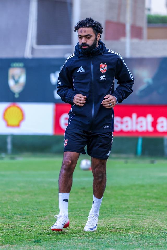 لقطات من مران الأهلي استعدادًا لمباراة إنبي. VIA 