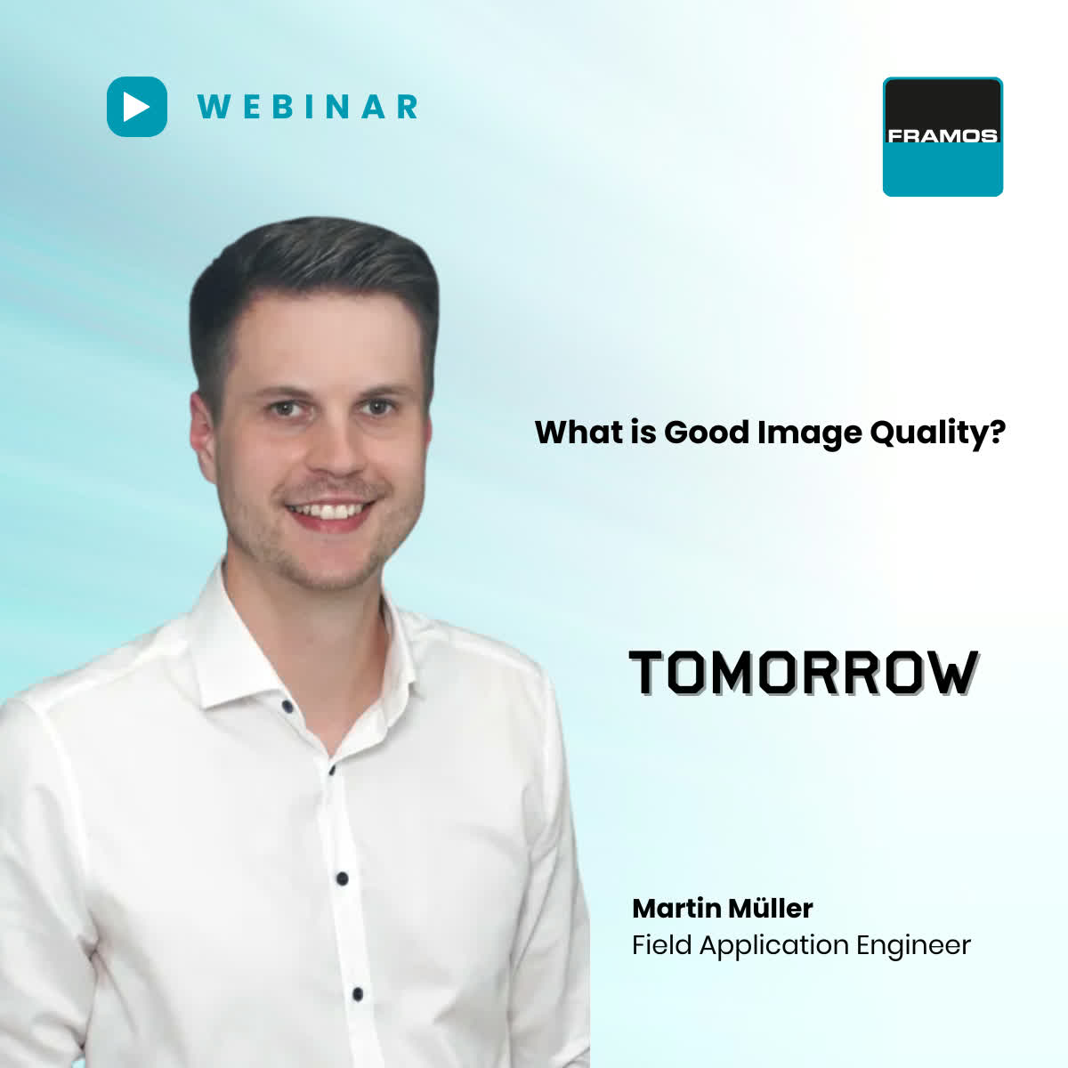 framosimaging's tweet image. 🧩 What we&apos;ll cover in the upcoming FRAMOS webinar?

A large number of embedded system engineers have already registered. 

Apply now! 🔗 bit.ly/4oXPIzH?utm_ca… 

#VisionSystems #EmbeddedEngineering #ImageQualityExplained #FRAMOS