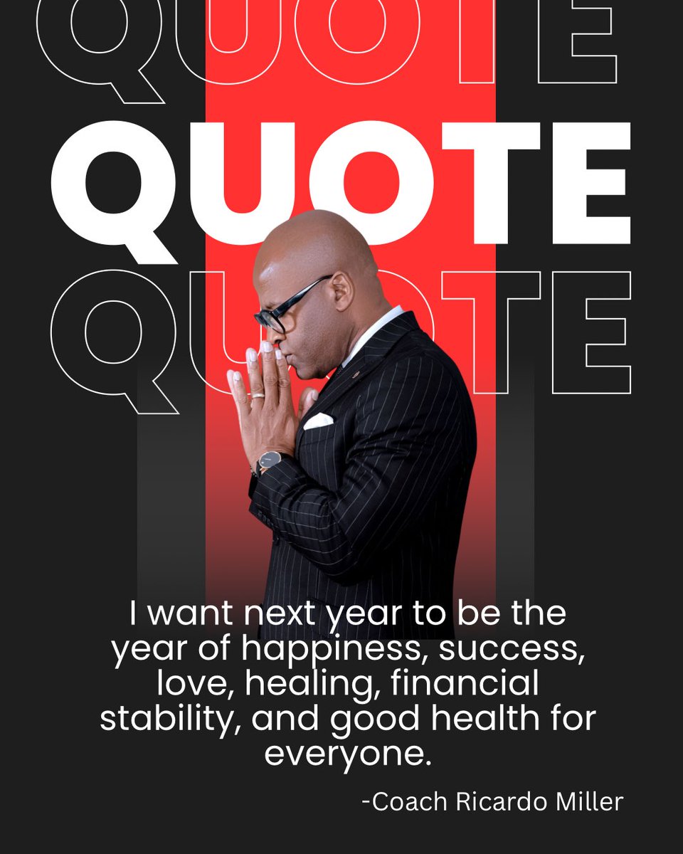 I want next year to be the year of happiness, success, love, healing, financial stability, and good health for everyone.