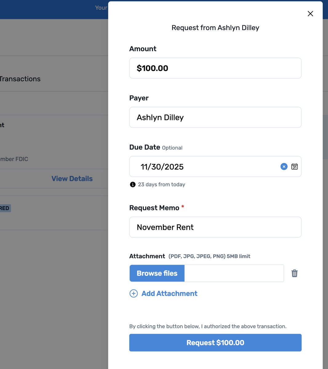 💳 Simplify how you pay and request payments with wallet.

You now can:
✅Add up to 5 attachments like invoices (JPEG, PDF, or PNG)
✅Set due dates to keep payments on track

These updates make it easier to give context &amp; streamline the payment process with other wallet users.