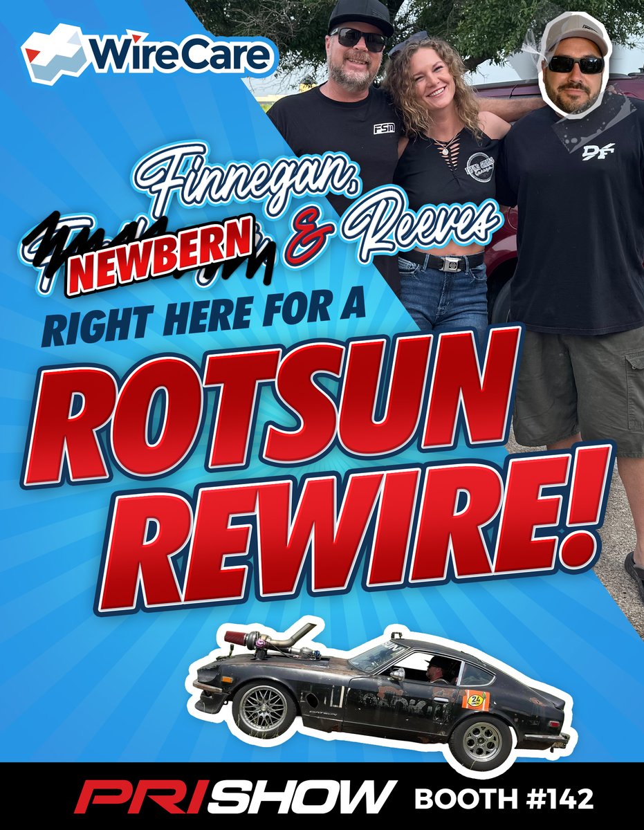 Well Folks, turns out that David Freiburger’s check engine light came on so he’s tapping out of the Rotsun Rewire project. Don’t fret, he’s been swapped out for another David of similar horsepower – David Newbern. Same Rotsun Rewire, Same Time, Same Place, Different David!