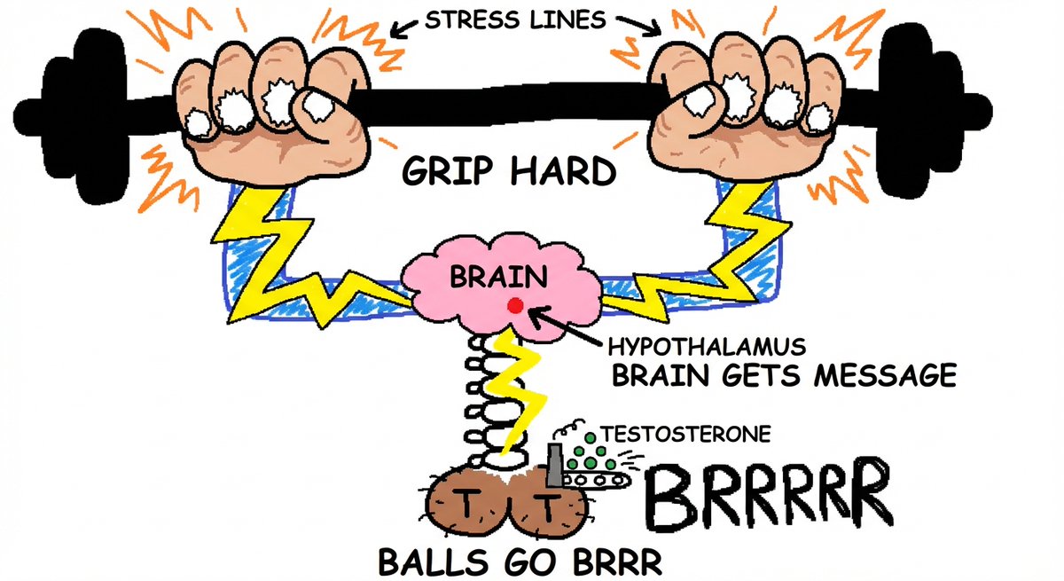 Isometric holds create acute testosterone spikes that last up to 48 hours. No injections. No complicated protocols. Just targeted pressure on the right systems.