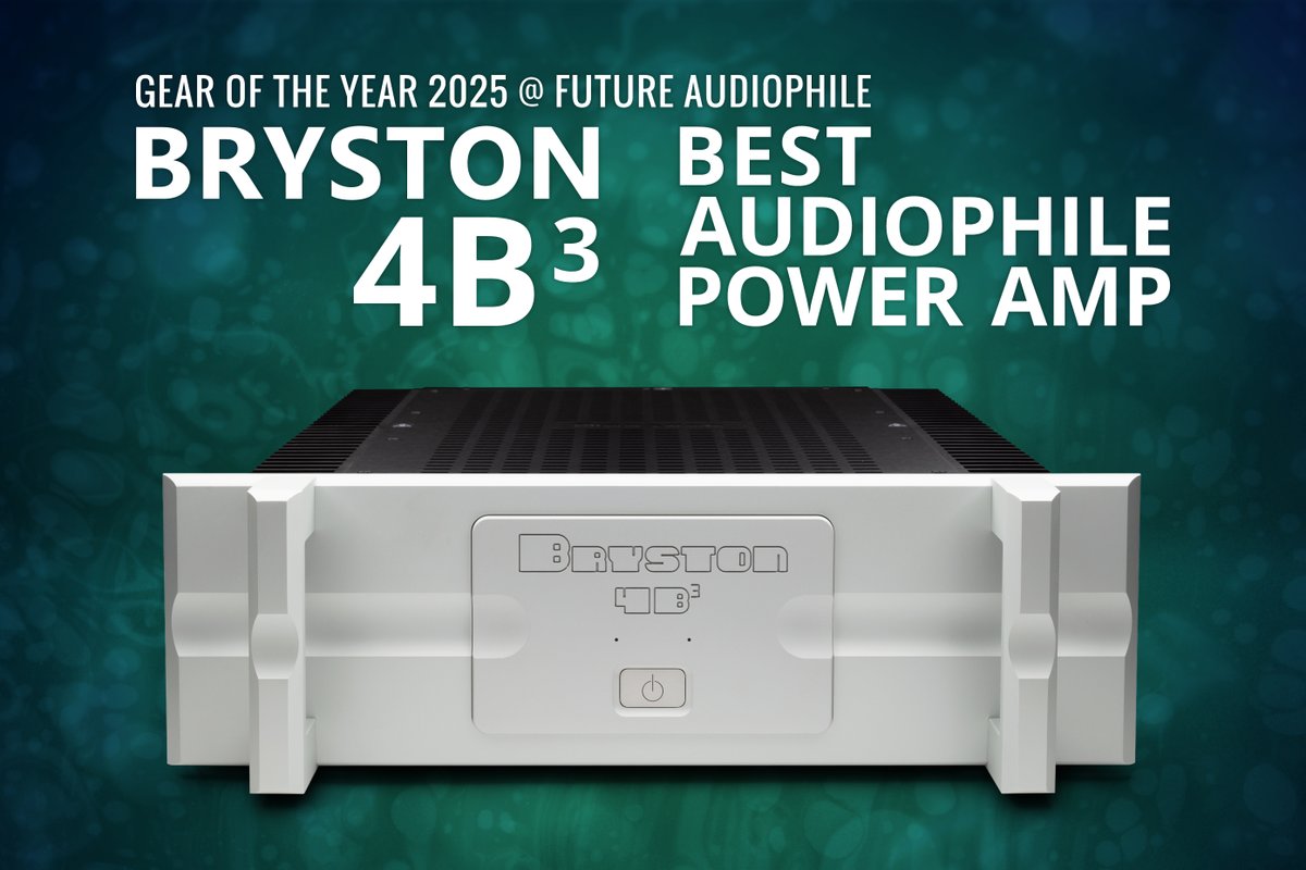 _AudioReference's tweet image. Il finale stereo Bryston 4B³ Serie Cubed (2 x 300 watt su 8 ohm, 2 x 500 su 4), garantito per ben 20 anni, è stato premiato come "Miglior Amplificatore di Potenza Audiofilo dell'Anno 2025" dalla rivista Future Audiophile.

audioreference.it/?page=news&amp;amp;id=…
#AltaFedeltà #Bryston #Bryston4B3